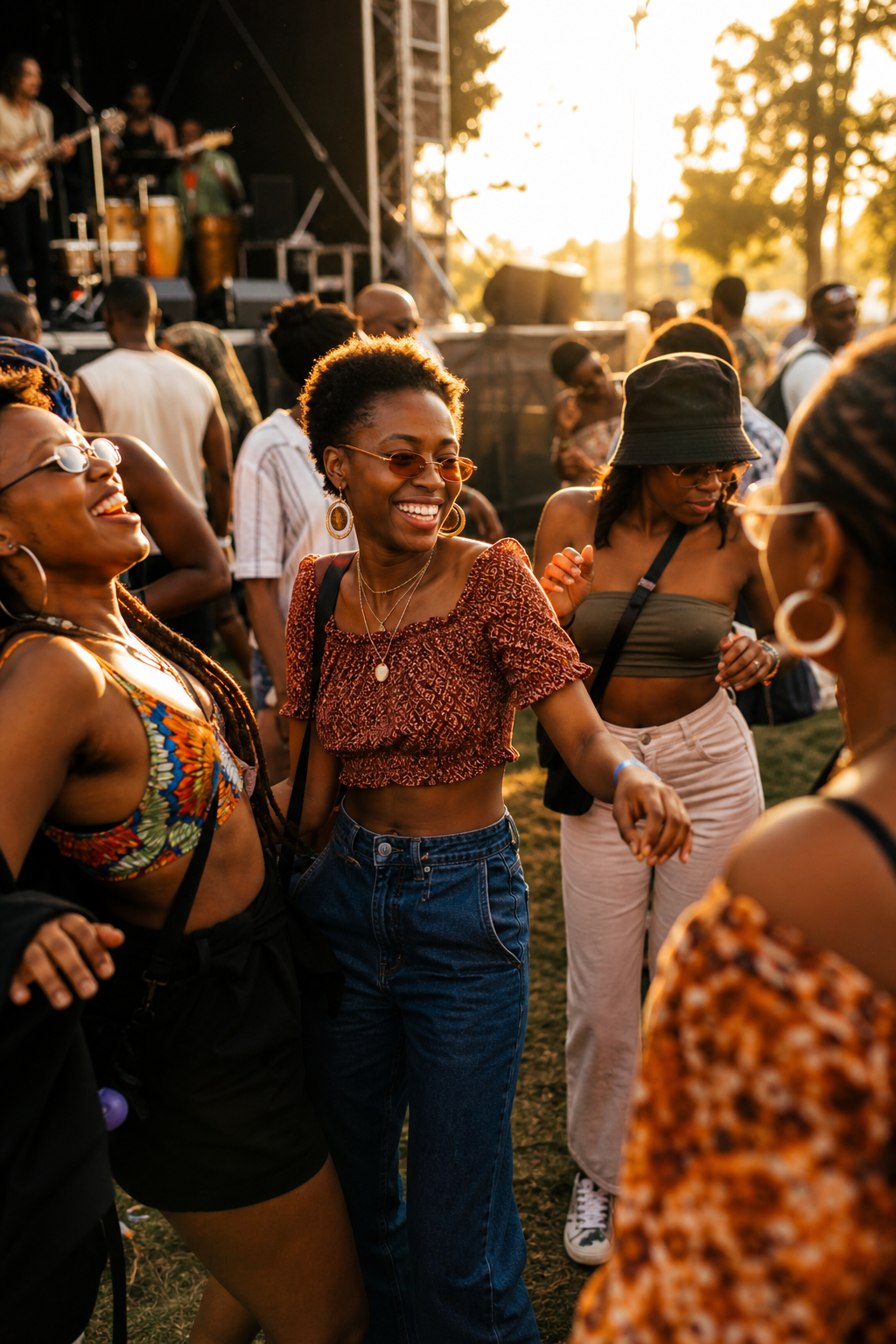 Afrobeats Live, crowd dancing at an African music festival